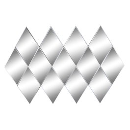 Miroir mural DKD Home Decor Noir Moderne Losanges 120 x 2 x 80 cm