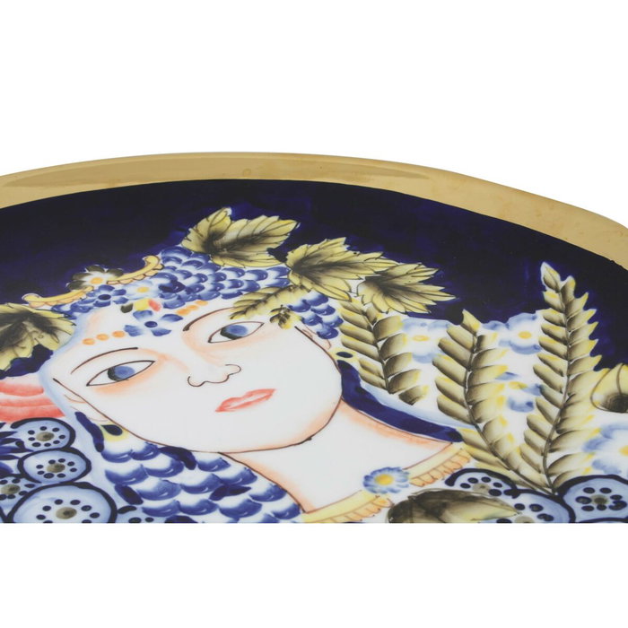 DKD Home Decor Centre de Table Bleu Multicouleur en Porcelaine 42 x 42 x 4 cm DKD Home Decor Centre de Table Bleu Multicouleur en Porcelaine 42 x 42 x 4 cm