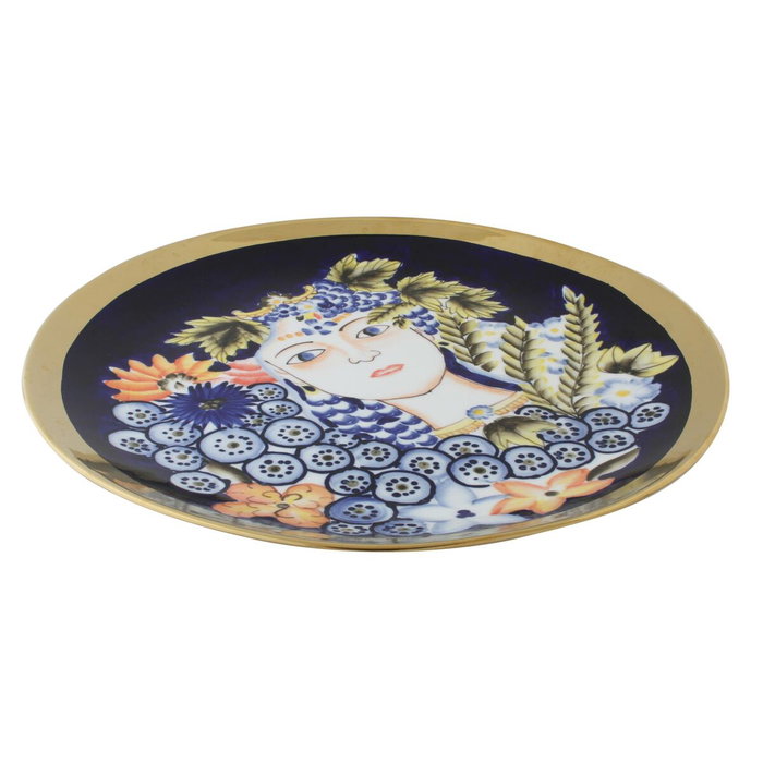 DKD Home Decor Centre de Table Bleu Multicouleur en Porcelaine 42 x 42 x 4 cm DKD Home Decor Centre de Table Bleu Multicouleur en Porcelaine 42 x 42 x 4 cm