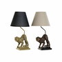 Lampe de bureau DKD Home Decor 32,5 x 30 x 60 cm Noir Beige Doré Métal Résine 220 V 50 W (2 Unités)