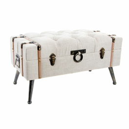 Banquette DKD Home Decor Marron Noir Beige Bois Bois MDF 82 x 42 x 43 cm