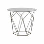 Table d'appoint DKD Home Decor Noir Métal Verre Doré (70 x 70 x 60 cm)
