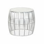 Table d'appoint DKD Home Decor Blanc Marbre Fer Argenté (46 x 46 x 41 cm)