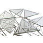 Table Basse DKD Home Decor Argenté Verre Acier Plastique 137,5 x 120,5 x 46 cm