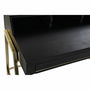 Bureau DKD Home Decor Noir Métal Doré Bois de manguier (125 x 74 x 93.5 cm)