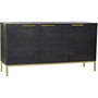 Buffet DKD Home Decor Noir Doré Bois de manguier 145 x 41 x 77 cm