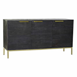 Buffet DKD Home Decor Noir Doré Bois de manguier 145 x 41 x 77 cm