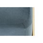 Banquette DKD Home Decor Mousse Bleu Doré Métal Polyester Velours Bois MDF (80 x 80 x 42 cm)