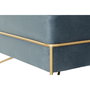 Banquette DKD Home Decor Mousse Bleu Doré Métal Polyester Velours Bois MDF (80 x 80 x 42 cm)