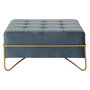 Banquette DKD Home Decor Mousse Bleu Doré Métal Polyester Velours Bois MDF (80 x 80 x 42 cm)
