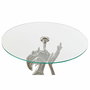 Table d'appoint DKD Home Decor Transparent Aluminium Verre Argenté (46 x 46 x 72 cm)