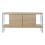 Buffet DKD Home Decor Transparent Marron Clair Verre Bois MDF 160 x 45 x 80 cm