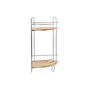 Étagère d'Angle DKD Home Decor Naturel Bambou Chrome métallique inoxydable 2 Etagères 19,5 x 19,5 x 36,5 cm
