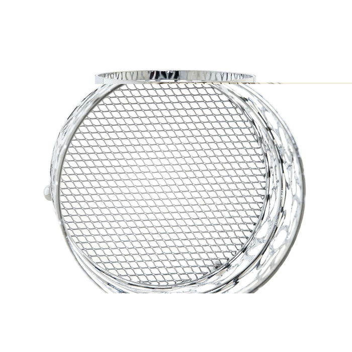 Panier à couverts DKD Home Decor Argenté Métal Marguerite 12 x 12 x 15 cm