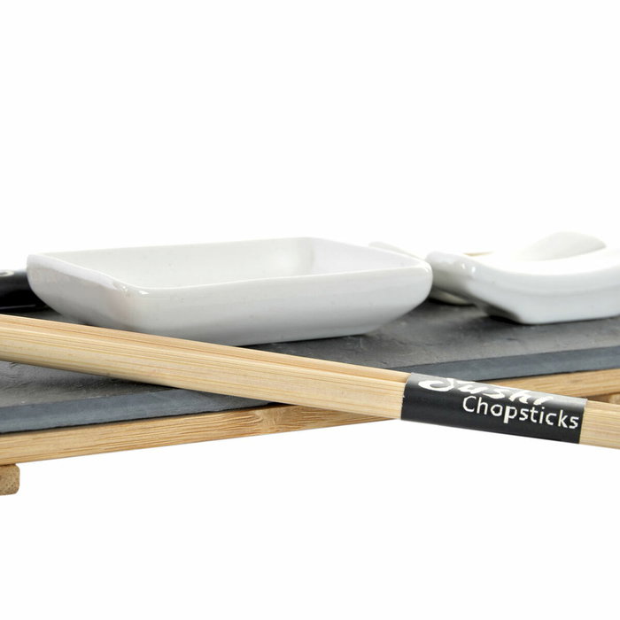 Set de sushi DKD Home Decor Marron Noir Naturel Bambou Ardoise 30 x 10 x 3,5 cm (9 Pièces) (30 x 10 x 3,5 cm) Set de sushi DKD Home Decor Marron Noir Naturel Bambou Ardoise 30 x 10 x 3,5 cm (9 Pièces) (30 x 10 x 3,5 cm)