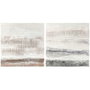 DKD Home Decor Toile Pin Toile 100 x 3,7 x 100 cm