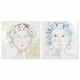 DKD Home Decor Toile Pin Toile 100 x 3,5 x 100 cm