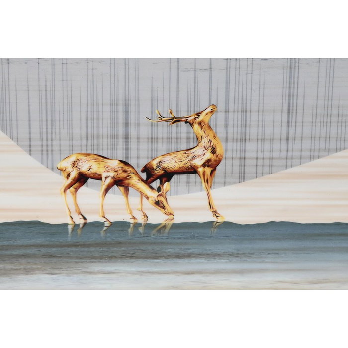 DKD Home Decor Cadre Aluminium Bois MDF 80 x 3 x 160 cm