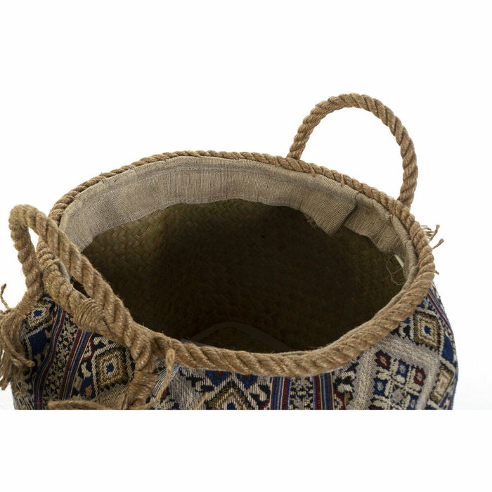 Panier DKD Home Decor Multicouleur Fibre naturelle Boho 30 x 30 x 30 cm 2 Pièces (2 Unités)