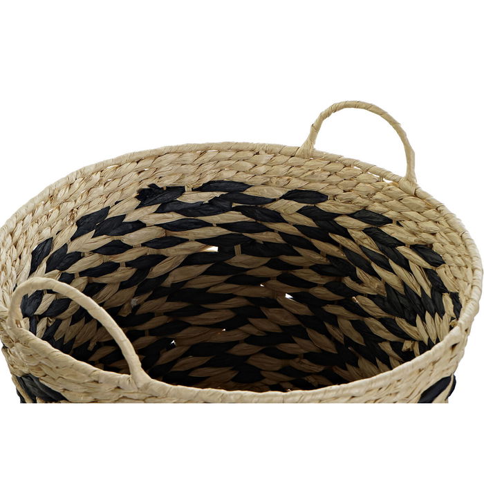 Set de basket DKD Home Decor Noir Marron Clair Fibre naturelle (3 Pièces) (3 Unités) Set de basket DKD Home Decor Noir Marron Clair Fibre naturelle (3 Pièces) (3 Unités)