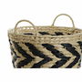 Set de basket DKD Home Decor Noir Marron Clair Fibre naturelle (3 Pièces) (3 Unités)