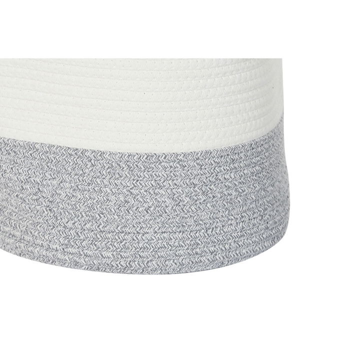 Lot de paniers DKD Home Decor Blanc Noir Gris Moutarde (3 Unités)