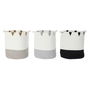 Lot de paniers DKD Home Decor Blanc Noir Gris Moutarde (3 Unités)