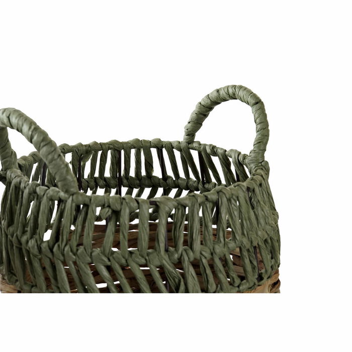 Set de basket DKD Home Decor Vert Naturel Boho 33 x 33 x 40 cm Rotin 4 Kg 2 Pièces Set de basket DKD Home Decor Vert Naturel Boho 33 x 33 x 40 cm Rotin 4 Kg 2 Pièces