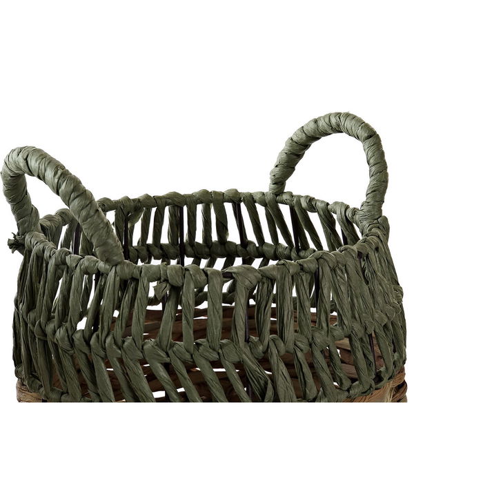 Set de basket DKD Home Decor Vert Naturel Boho 33 x 33 x 40 cm Rotin 4 Kg 2 Pièces Set de basket DKD Home Decor Vert Naturel Boho 33 x 33 x 40 cm Rotin 4 Kg 2 Pièces