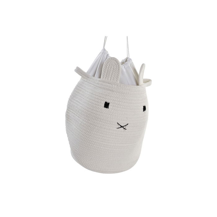 Lot de paniers DKD Home Decor Blanc Enfant Animal 35 x 35 x 49 cm