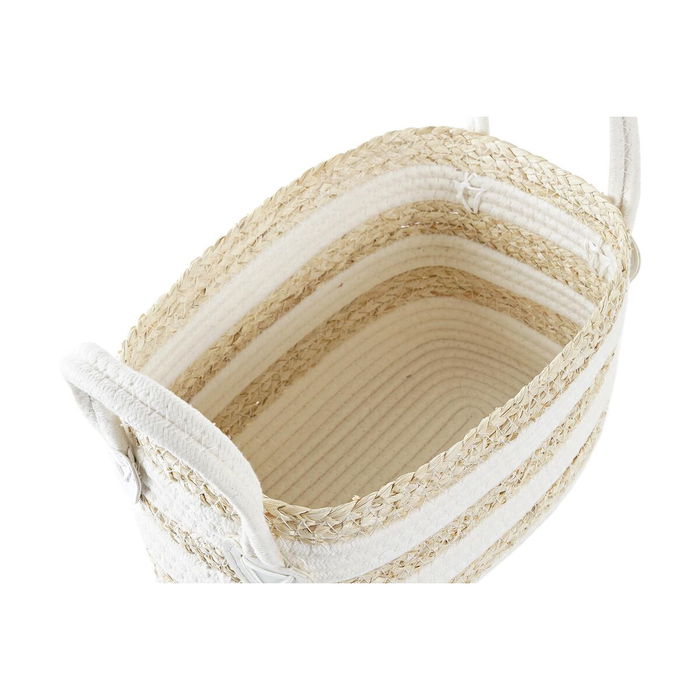 Panier DKD Home Decor Blanc Beige Fibre naturelle 33 x 16 x 19 cm Panier DKD Home Decor Blanc Beige Fibre naturelle 33 x 16 x 19 cm