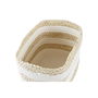 Panier DKD Home Decor Blanc Beige Fibre naturelle 28 x 20 x 18 cm