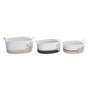Set de basket DKD Home Decor Blanc Gris Crème 60 x 31 x 25 cm 3 Pièces