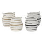 Set de basket DKD Home Decor Blanc Marron Gris Jute (2 Pièces) (2 Unités)