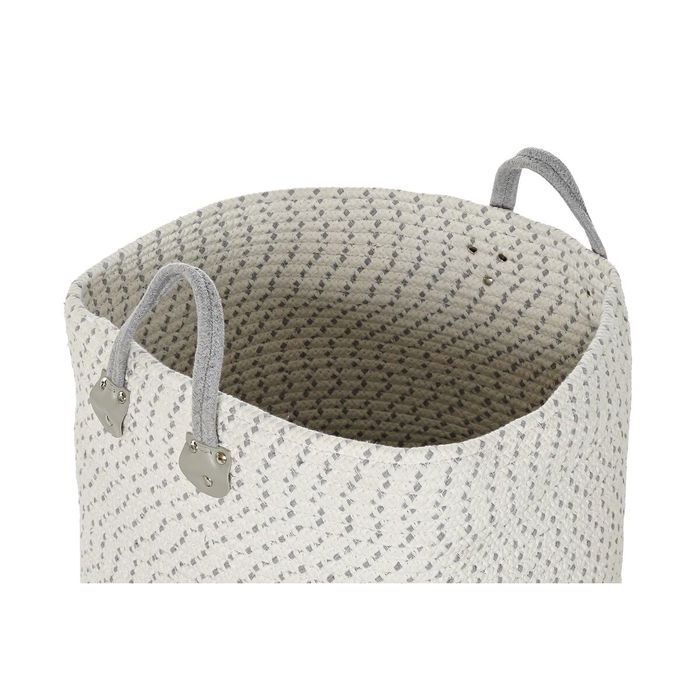Set de basket DKD Home Decor Blanc Gris Gris clair (2 Pièces) (2 Unités)