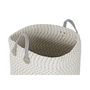 Set de basket DKD Home Decor Blanc Gris Gris clair (2 Pièces) (2 Unités)