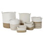 Set de basket DKD Home Decor Blanc Marron Jute 45 x 45 x 54 cm