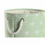 Set de basket DKD Home Decor Vert Beige Géométrique 30 x 30 x 35 cm 4 Kg 3 Pièces (3 Unités)
