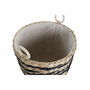 Set de basket DKD Home Decor Noir Naturel Fibre naturelle (3 Pièces) (3 Unités)