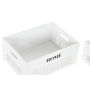 Lot de paniers DKD Home Decor Blanc Noir Beige Bois MDF 40 x 30 x 56 cm 5 Pièces (5 Unités)