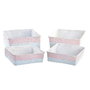 Set de basket DKD Home Decor Fibre naturelle méditerranéen Boho 26 x 26 x 9 cm 8,5 cm