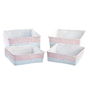 Set de basket DKD Home Decor Fibre naturelle méditerranéen Boho 26 x 26 x 9 cm 8,5 cm