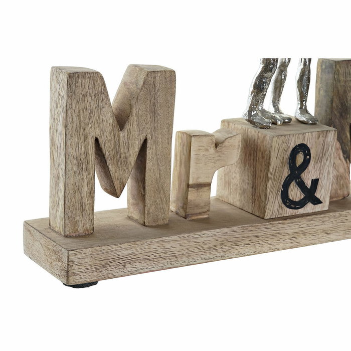 DKD Home Decor Figurine Décorative Mr & Mrs Argenté Aluminium (51 x 7,5 x 28 cm)身 DKD Home Decor Figurine Décorative Mr & Mrs Argenté Aluminium (51 x 7,5 x 28 cm)身