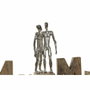 DKD Home Decor Figurine Décorative Mr & Mrs Argenté Aluminium (51 x 7,5 x 28 cm)身