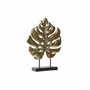 DKD Home Decor Figurine Décorative Tropicale Feuille de Plante Noir et Doré