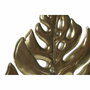 DKD Home Decor Figurine Décorative Tropicale Feuille de Plante Noir et Doré