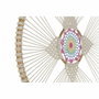 DKD Home Decor Attrape-rêves Boho Blanc Multicouleur Naturel Plumes