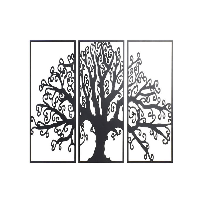 Décoration murale DKD Home Decor 3 Pièces Noir Arbre Métal (105 x 1,3 x 91 cm) Décoration murale DKD Home Decor 3 Pièces Noir Arbre Métal (105 x 1,3 x 91 cm)