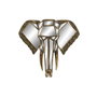DKD Home Decor Décoration murale Miroir Eléphant Doré