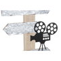 DKD Home Decor Décoration murale Vintage Noir Gris (2 Unités)